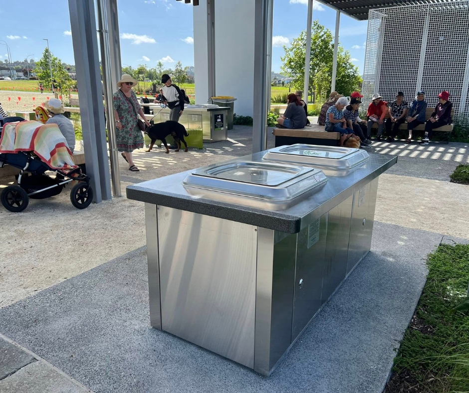 Community BBQ at community facility. 