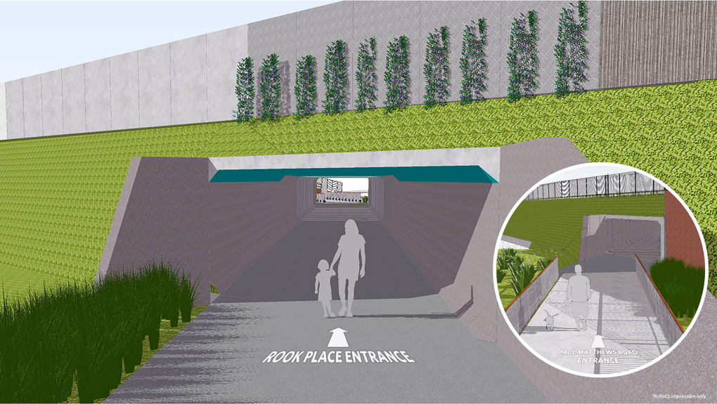 Artist impression of Alexandra Stream underpass in Unsworth
