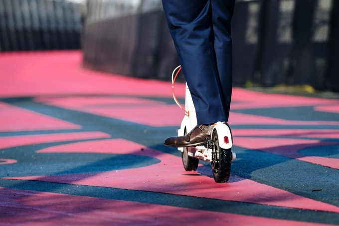 Scooter On Pink Path