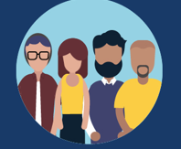 graphic illustration of a group of people