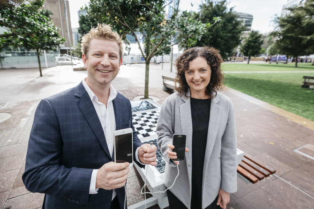 Charge your phone for free in the city
