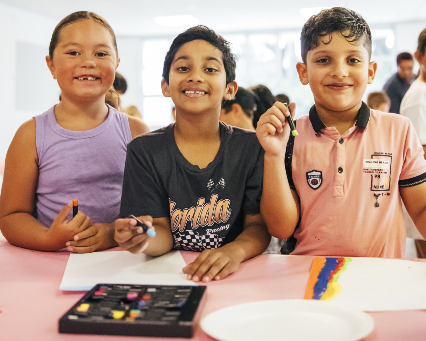 Tamariki at Kids Crew School Holiday programme.