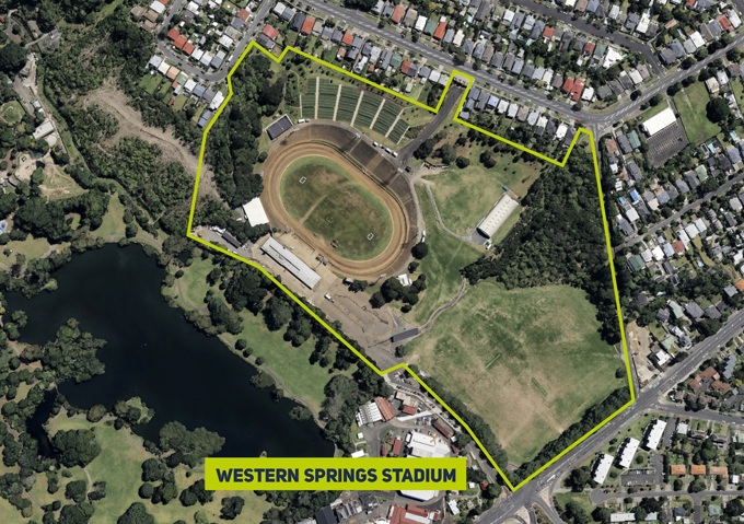 Map of Western Springs Stadium