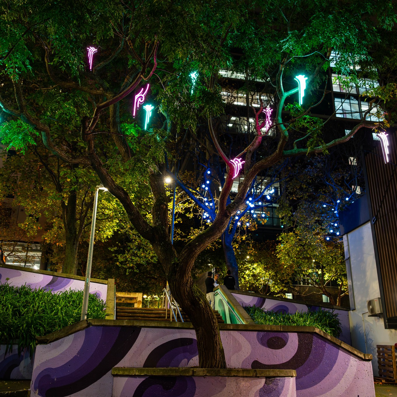 Te Huinga Tai tree artwork. 