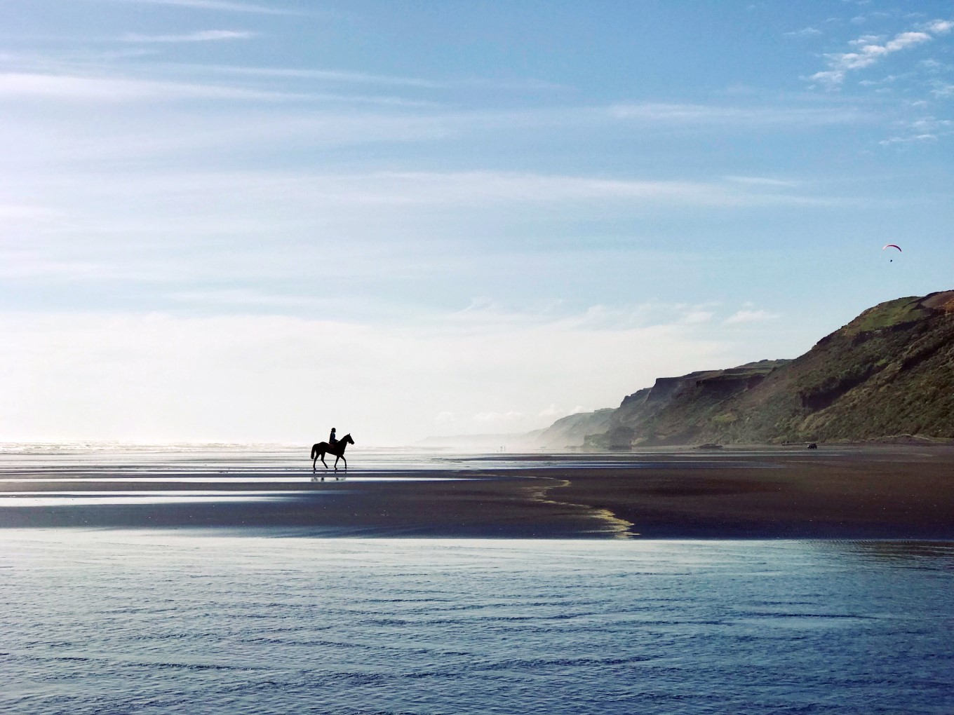 Horse rider by the sea. 