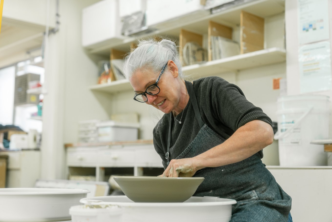 Claymaking class at Mairangi Arts Centre. 