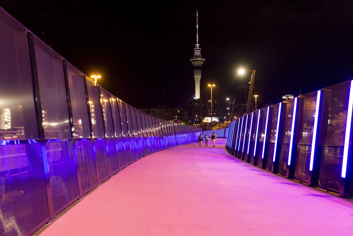Light Path with Sky Tower in the back. 