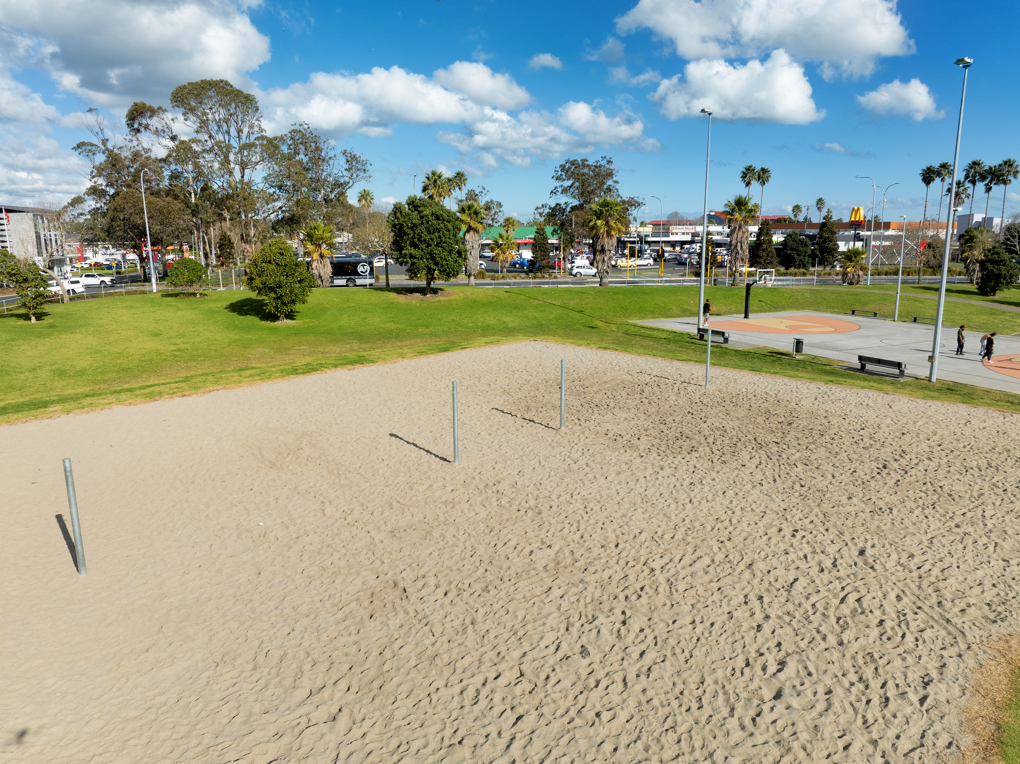 A local volleyball court