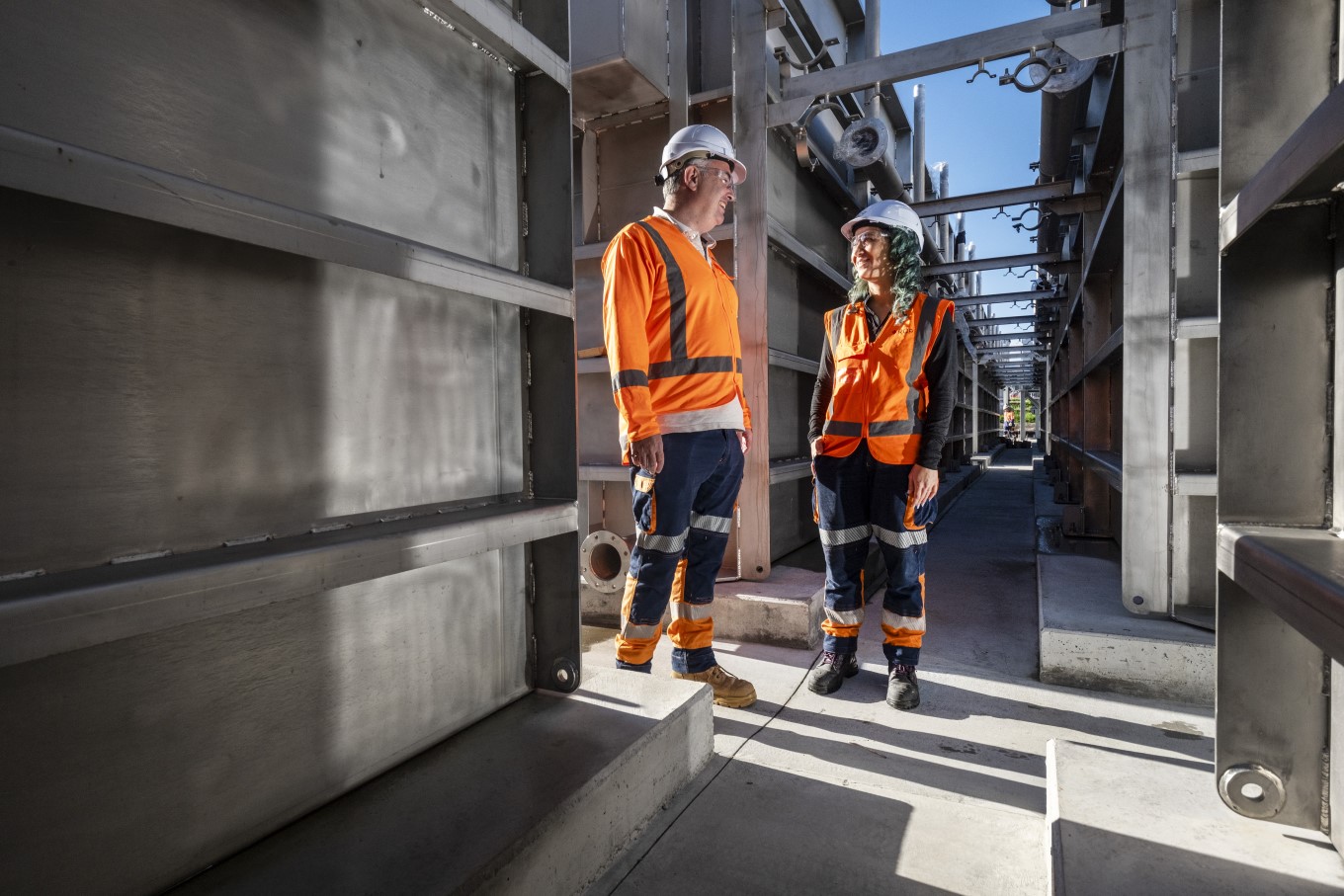 Watercare Programme Delievery Manager Dave Kennerley and Sophia Chan.