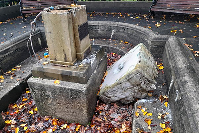 Damage Sustained To The Valkyrie Fountain May 2022