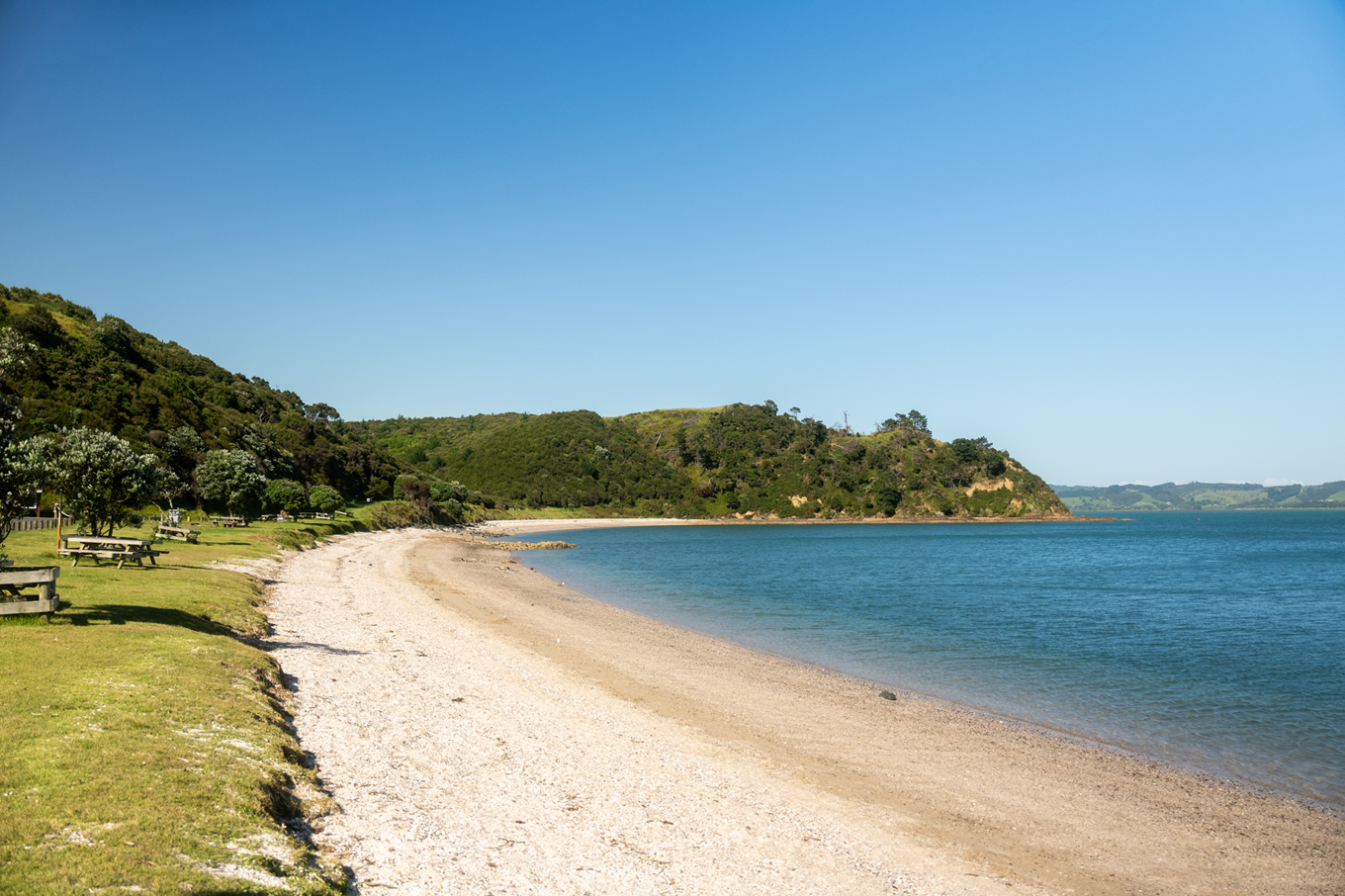 A beach coastal area. 