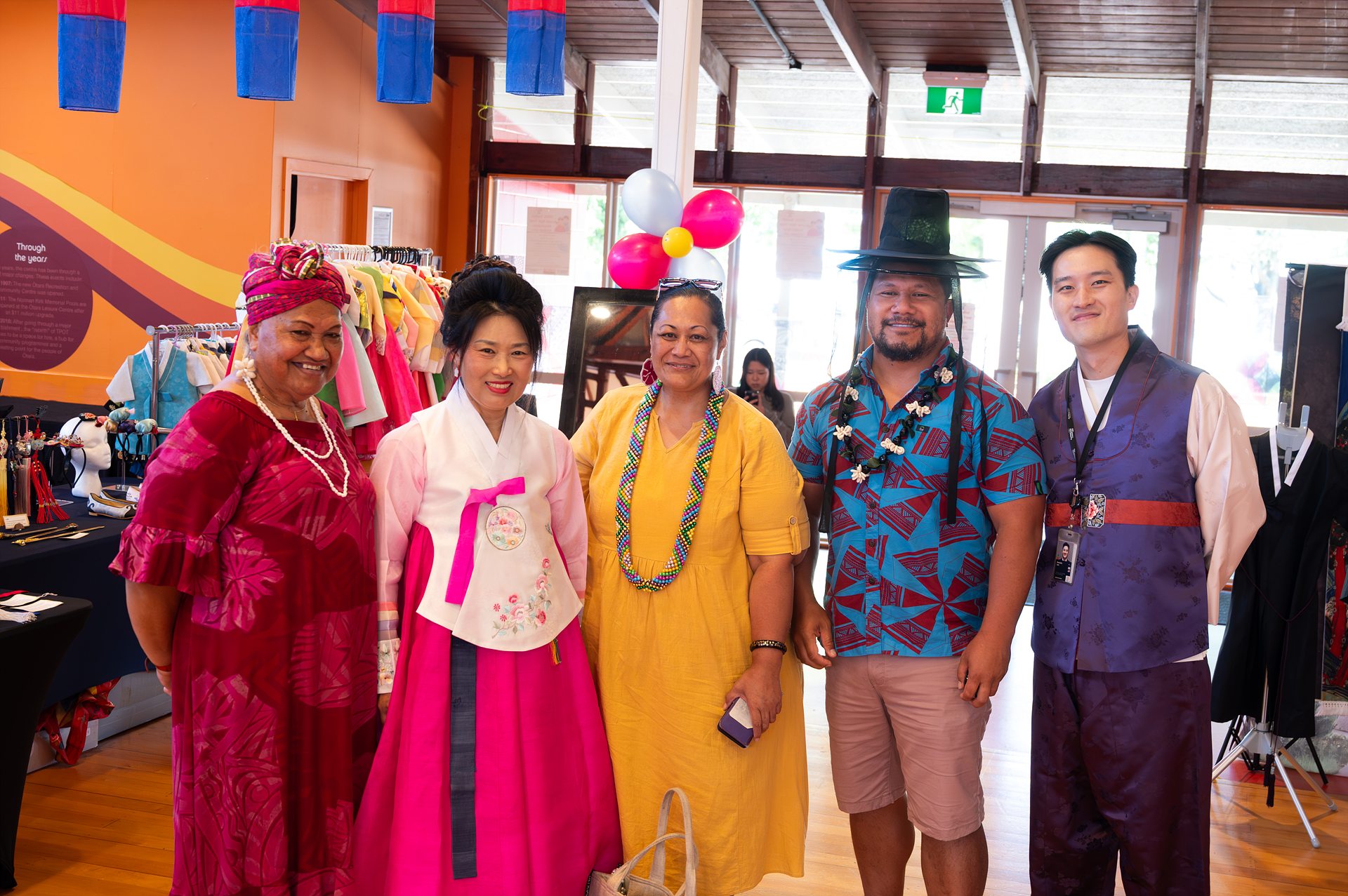 People at a community Korean festival.
